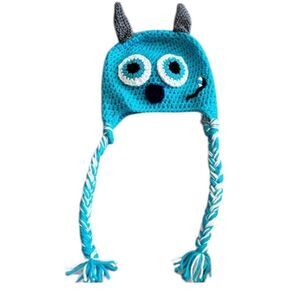 Handmade knit hat Rosie for child cute monster
